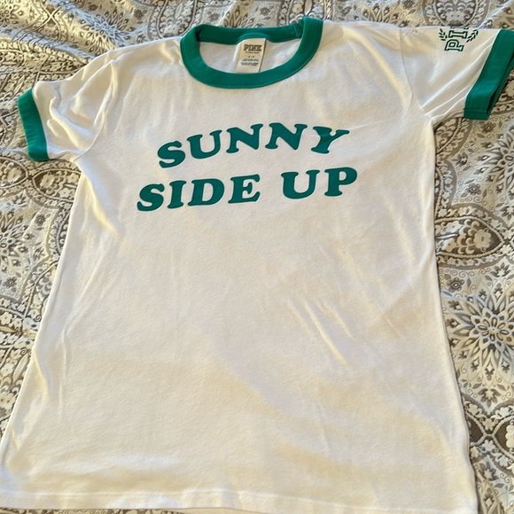 NWOT VS PINK sunny side up T shirt size S/P - Picture 1 of 3